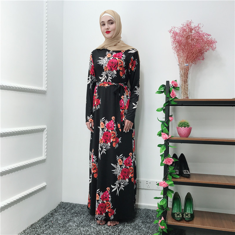 Turkey Islamic Clothing Muslim Hijab Dress Women Rose Floral Print Moroccan Kaftan Abaya Maxi Dress Lace-up Robe Party Dresses
Turkey Islamic Clothing Muslim Hijab Dress Women Rose Floral Print Moroccan Kaftan Abaya Maxi Dress Lace-up Robe Party Dresses
