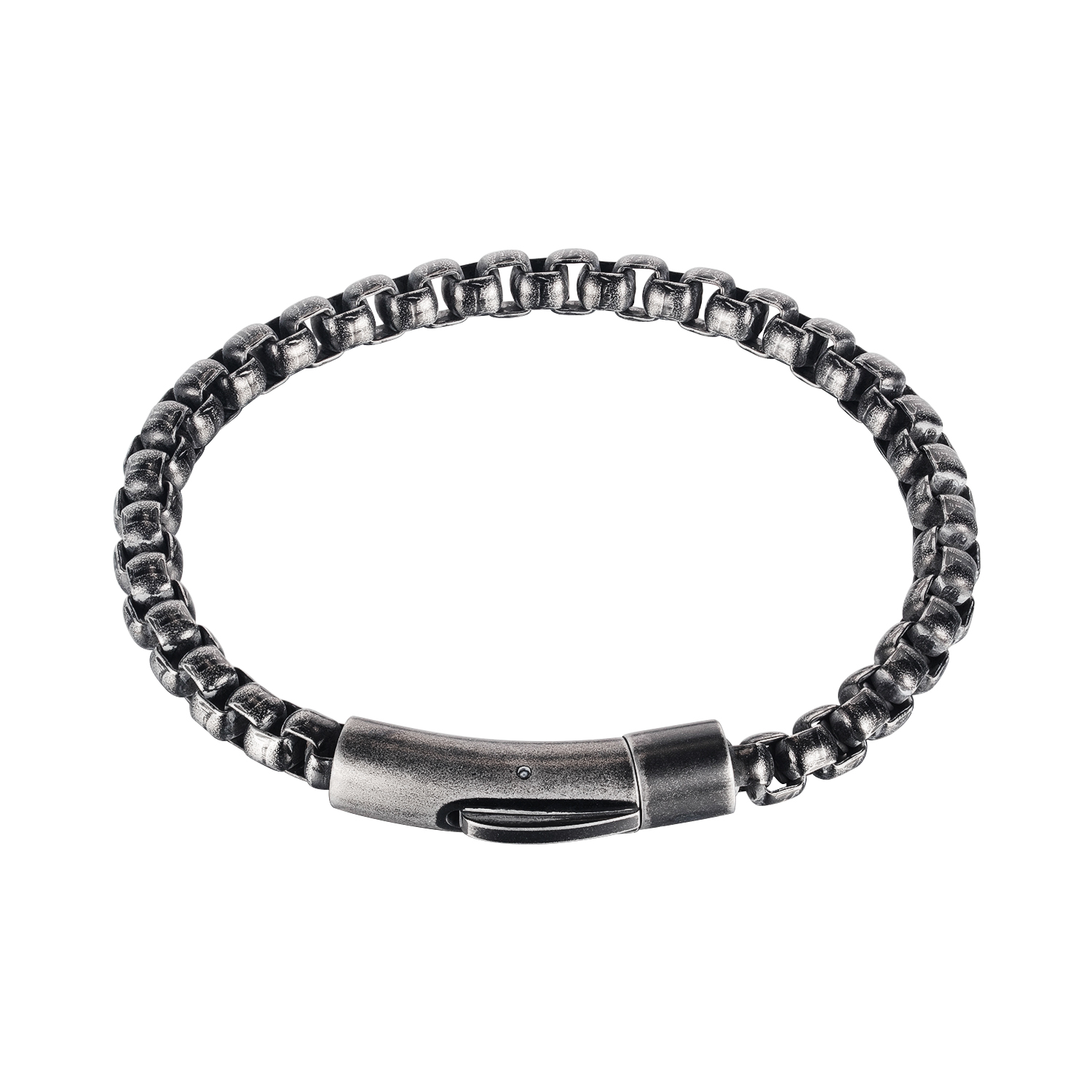 GX1137 6mm 8 inch Silver/ Gold/ black Stainless Steel Square Link Chain Bracelet Bangle Hip-hop Punk Mens Gifts