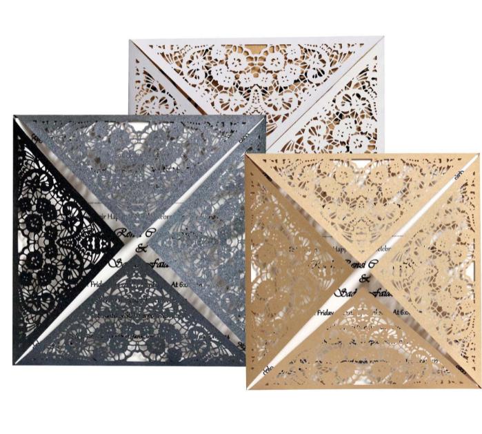 2021 new 100sets white lace flower hollow laser cut wedding invitation cards Wedding Supplies + envelopes+blank inner page
2021 new 100sets white lace flower hollow laser cut wedding invitation cards Wedding Supplies + envelopes+blank inner page