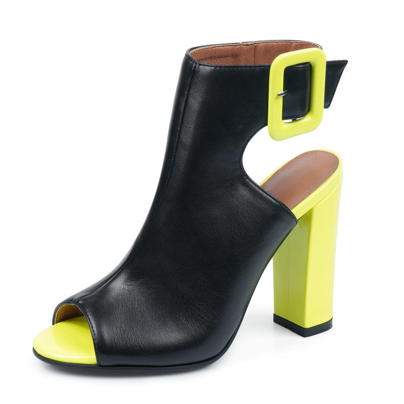 dress shoes women open toe summer high heels gladiator sandals block heel woman buckle hit color stitching 2021 qi27, Black
dress shoes women open toe summer high heels gladiator sandals block heel woman buckle hit color stitching 2021 qi27, Black