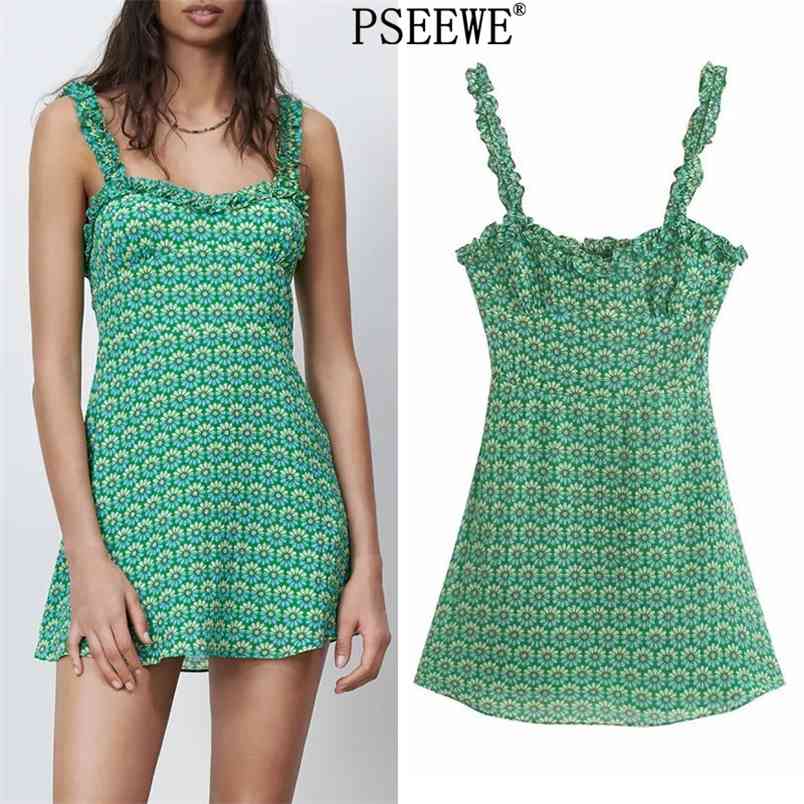 Green Floral Slip Woman Dress Ruffle Backless Sexy Short Dresses Women Casual Sleeveless Beach Summer 210519
Green Floral Slip Woman Dress Ruffle Backless Sexy Short Dresses Women Casual Sleeveless Beach Summer 210519