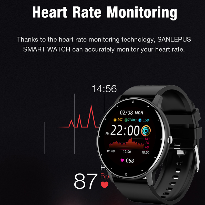 New Smart Watches Men Full Touch Screen Sport Fitness Watch IP67 Waterproof Bluetooth For Android ios smartwatch Menbox