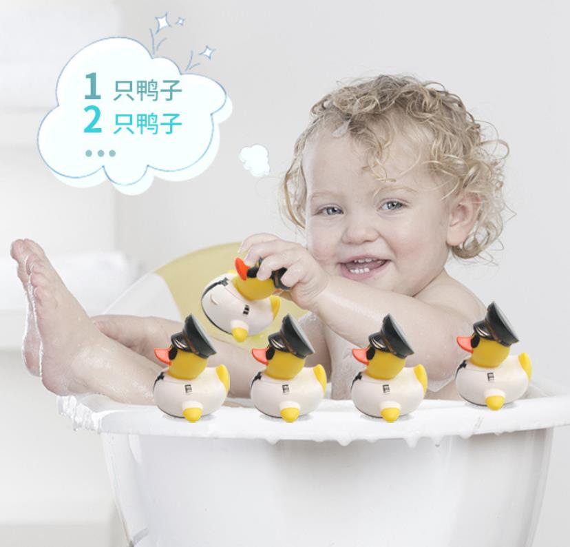 Bath Duck Toy Shower Water Floating Creative Pilot Style Rubber Baby Funny Toys Novelty Gift