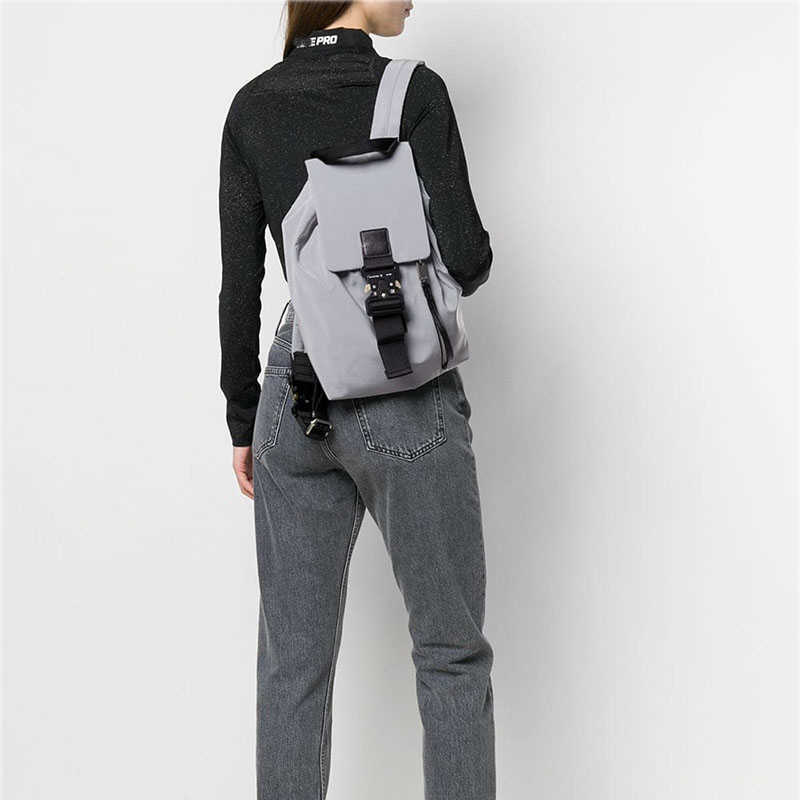 Hip Hop Alyx Backpack Men Women Casual Streetwear High Quality Alyx Crossbody Bag Metal Buckle Multifunctional Tactical Alyx Bag Q0622