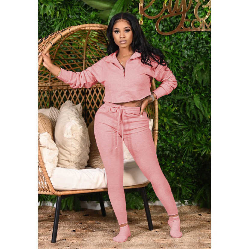 Designers Women Clothes pants 2023 two piece set with cotton sweater fabric autumn winter long sleeve