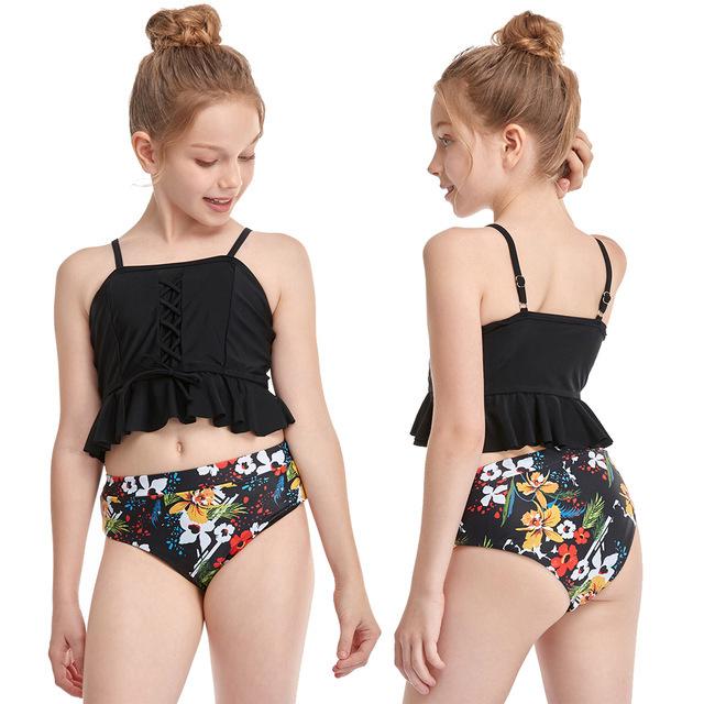 Girls Swimsuit Two Pieces Children Swimwear Kids Ruffled Bikini Set High-Waisted Bathing Suit Floral Summer Beachwear 2-12 Year One-Pieces, Girls swimsuits-4
Girls Swimsuit Two Pieces Children Swimwear Kids Ruffled Bikini Set High-Waisted Bathing Suit Floral Summer Beachwear 2-12 Year One-Pieces, Girls swimsuits-4