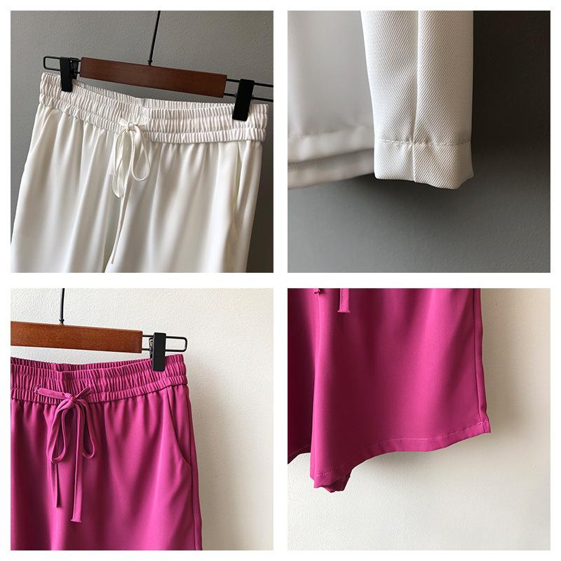 Wide Leg Shorts Women 2021 High Waist Casual Sports Straight Loose Pants Women's