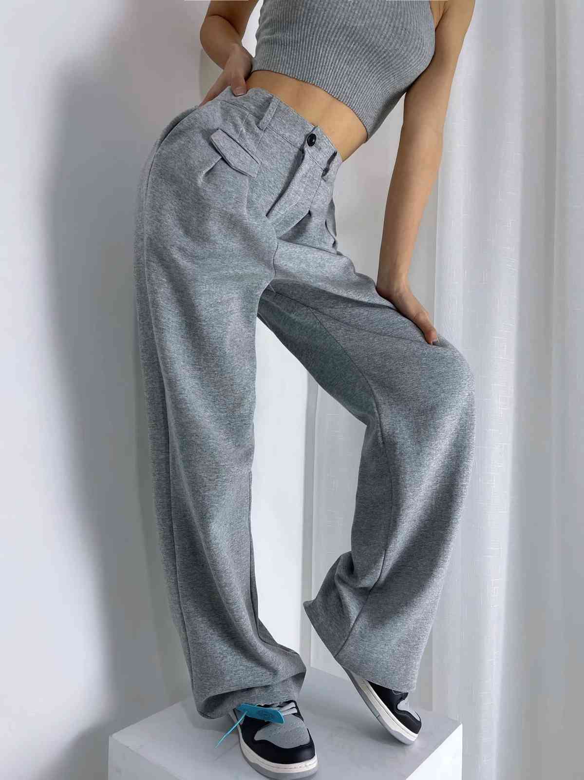 Nomikuma Causal Sweat Wide Leg Pants Korean High Waist Long Women Trousers Spring New Pants Jomper Mujer Pamtalon 6E110 210427