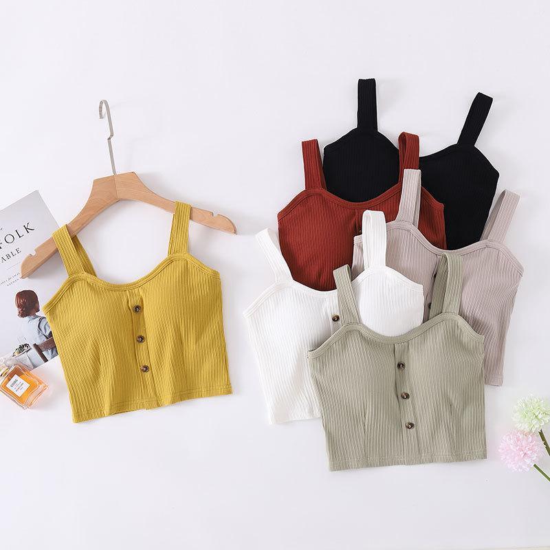 Camisoles & Tanks 2021 Design Summer Women' Button Open And Close Navel Cup A Wide Shoulder Sling With Bra For Comfortable Home, Black
Camisoles & Tanks 2021 Design Summer Women' Button Open And Close Navel Cup A Wide Shoulder Sling With Bra For Comfortable Home, Black