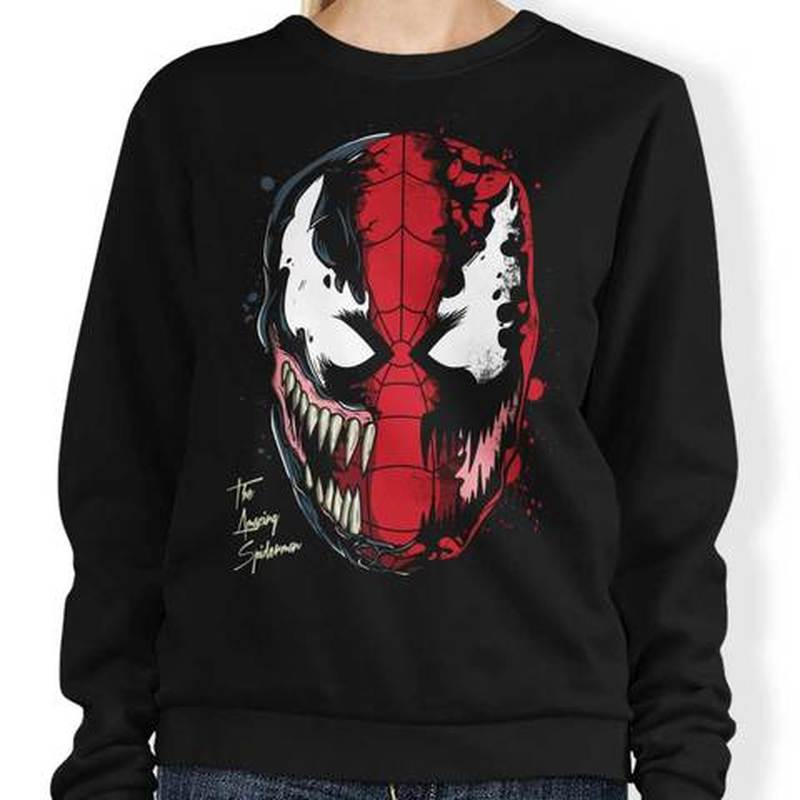 Spiderman Mask Pattern Men's Hoodless Sweater 3D Printing Visual Impact Top Punk Gothic Round Neck High-quality Hoodless Sweater, Black
Spiderman Mask Pattern Men's Hoodless Sweater 3D Printing Visual Impact Top Punk Gothic Round Neck High-quality Hoodless Sweater, Black