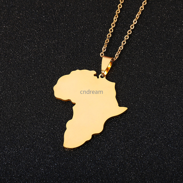 Stainless Steel Africa Map Necklace Maps Pendant Necklaces Gold Chains Hip Hop Fashion Jewelry for Women Men Will and Sandy 
Stainless Steel Africa Map Necklace Maps Pendant Necklaces Gold Chains Hip Hop Fashion Jewelry for Women Men Will and Sandy