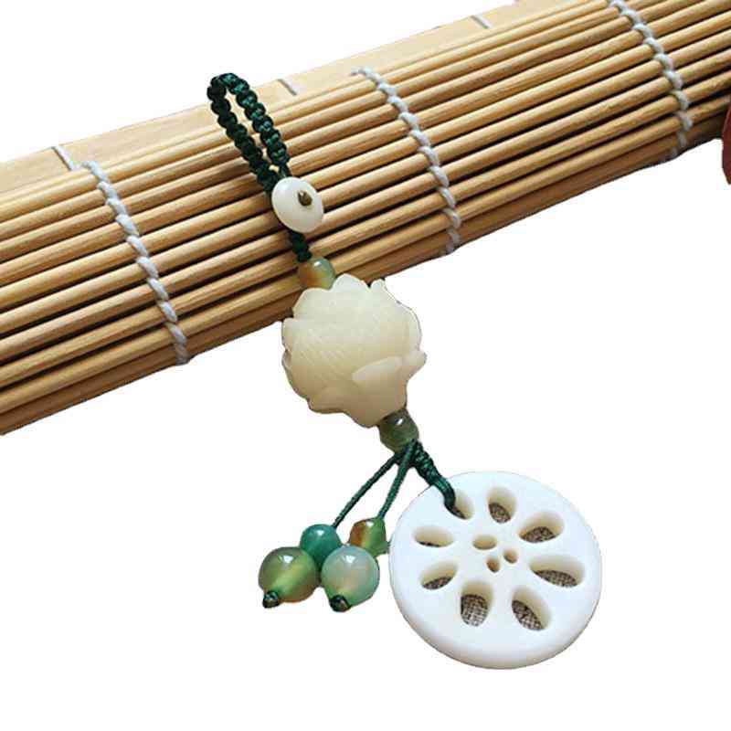 Key Rings Chinese Style Pendant Chain Lotus Root Personalized Creative Bag Hanging Tassel Jewelry