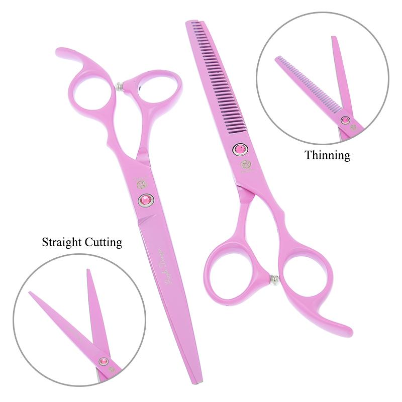 Hair Scissors Purple Dragon 7 Inch Professional Pet Grooming Shears Japan Steel Dogs Cutting Thinning Cat Clippers B0037B