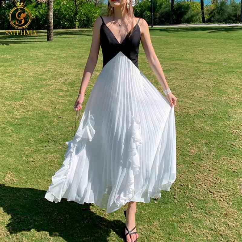 Vintage French Patchwork Asymmetrical Ruffled Vacation Dress Female Sexy Spaghetti Strap Backless Pleated Long 210520, Photo color
Vintage French Patchwork Asymmetrical Ruffled Vacation Dress Female Sexy Spaghetti Strap Backless Pleated Long 210520, Photo color