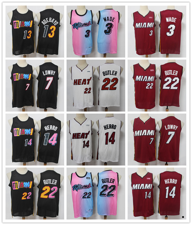 Miami''Heat''Men throwback Jerseys Dwyane 3 Wade Tyler 14 Herro Jimmy 22 Butler Kyle 7 Lowry Basketball Shorts Basketbal, Black;red
Miami''Heat''Men throwback Jerseys Dwyane 3 Wade Tyler 14 Herro Jimmy 22 Butler Kyle 7 Lowry Basketball Shorts Basketbal, Black;red