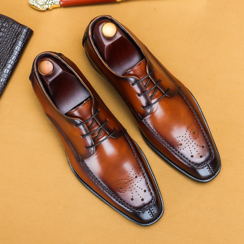 Dress Shoes Italy Flat Men Original Leather Polished Designer Brand Brogues Carved Suit Genuine Brown Laces Wedding 2021
Dress Shoes Italy Flat Men Original Leather Polished Designer Brand Brogues Carved Suit Genuine Brown Laces Wedding 2021