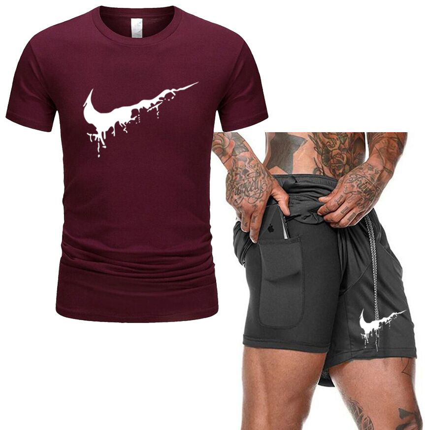 2021 Men Casual Tracksuit Set Fashion 2 PCS Sweat Suit Short Sleeve T-shirt Shorts Sets Male Sportswear Summer Plus Size S-2XL, Gray
2021 Men Casual Tracksuit Set Fashion 2 PCS Sweat Suit Short Sleeve T-shirt Shorts Sets Male Sportswear Summer Plus Size S-2XL, Gray
