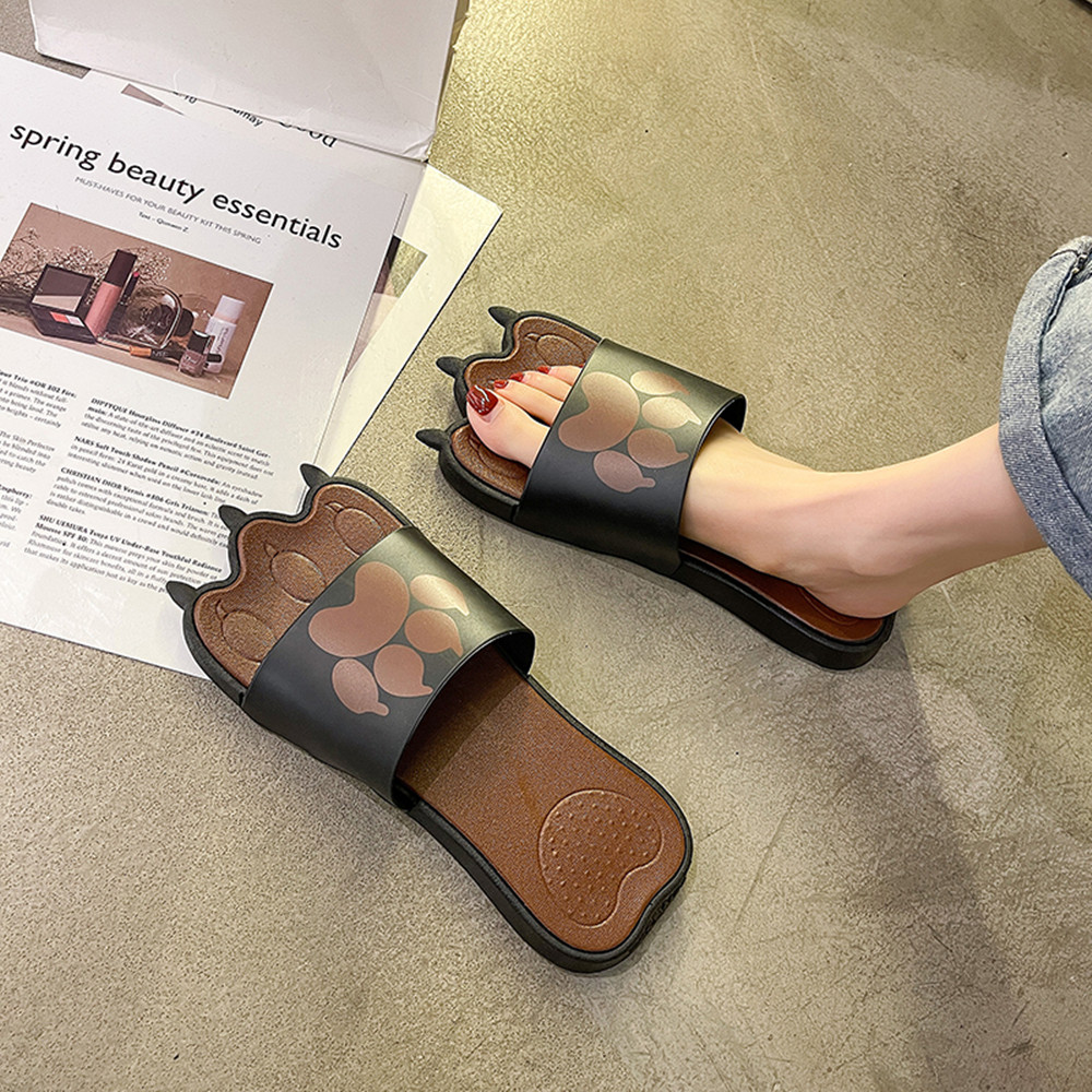 36-45 Cartoon Bear Paw Slipper For Female Couple At Home Plus Size Summer Bathroom Non-Slip Outdoor Soft Sole Beach Sandals, Khaki
36-45 Cartoon Bear Paw Slipper For Female Couple At Home Plus Size Summer Bathroom Non-Slip Outdoor Soft Sole Beach Sandals, Khaki