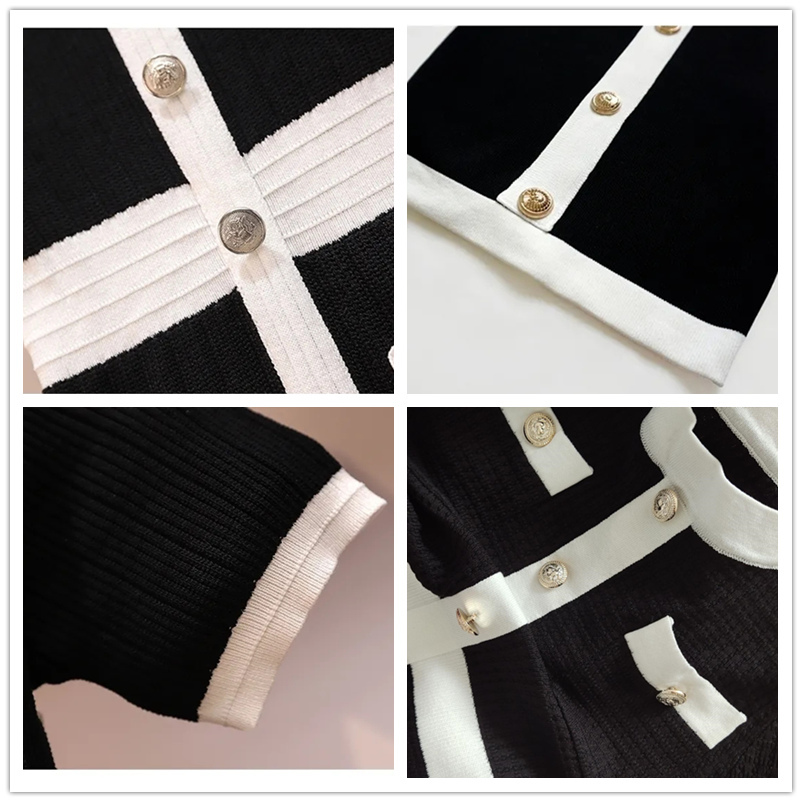 Sweater Dress Women Plus Size Sexy Elegant Vestidos Black Short Sleeve Korean Style Knitting Dresses Autumn Woman Clothes 210409