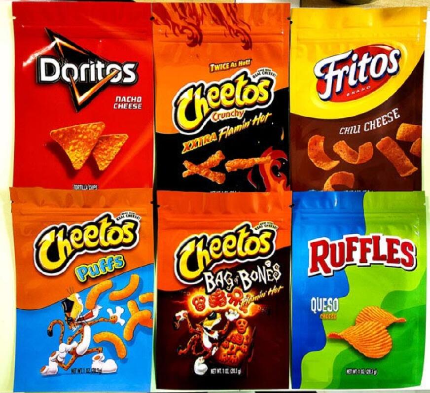5 types 600mg 1OZ Cheetos Mylar bags Fritos Cheese Gummi Worm Bag Ruffles edibles packages Doritos Chip smell proof resealable zipper pouch package
5 types 600mg 1OZ Cheetos Mylar bags Fritos Cheese Gummi Worm Bag Ruffles edibles packages Doritos Chip smell proof resealable zipper pouch package