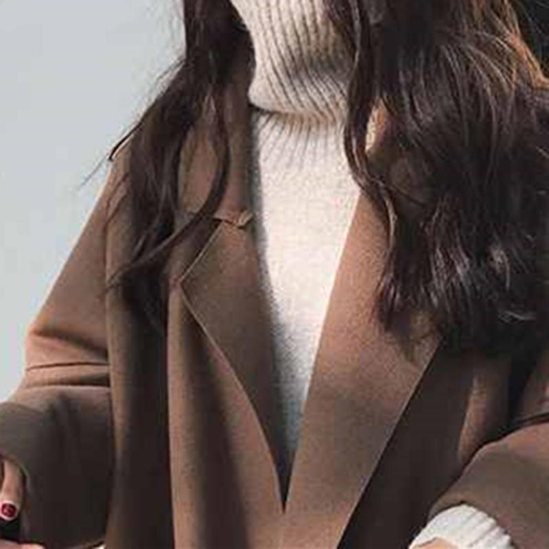 Oversize Designer Jacket Women Coat Female Autumn Womens Jacket Wool Big Pocket Woman's Camel Ladies Long Casual Loose Plus Size Black
