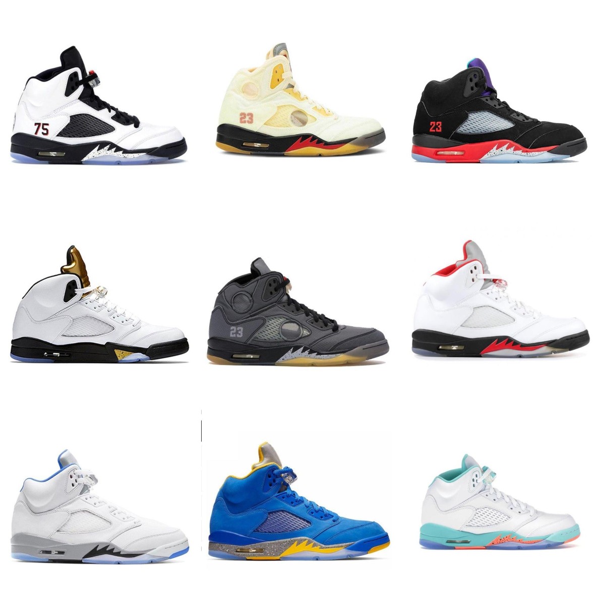 Fashion- WHAT THE 5 5s Shoes Off Sport Jumpman mens women Black Muslin White Stealth Anthracite Alternate Grape Trainers Sneaker, Color 31
Fashion- WHAT THE 5 5s Shoes Off Sport Jumpman mens women Black Muslin White Stealth Anthracite Alternate Grape Trainers Sneaker, Color 31