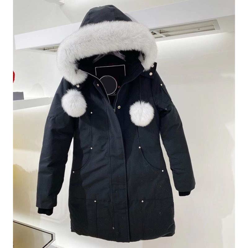 Long Winter Women Clothing Moose Down Jacket Women Winter Down Parka Jassen Chaquetas Outerwear Fur Hood Down Jacket Mooses knuckles, White fur w
Long Winter Women Clothing Moose Down Jacket Women Winter Down Parka Jassen Chaquetas Outerwear Fur Hood Down Jacket Mooses knuckles, White fur w