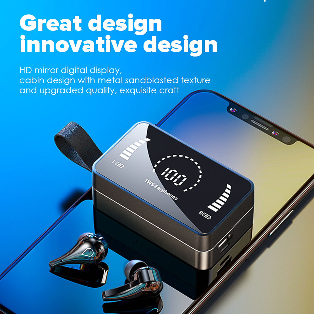 New arrival led diplay H3 Wireless earbuds stereo sound Sports Bluetooth 5.0 Headset with 3500mah charging case, Black
New arrival led diplay H3 Wireless earbuds stereo sound Sports Bluetooth 5.0 Headset with 3500mah charging case, Black