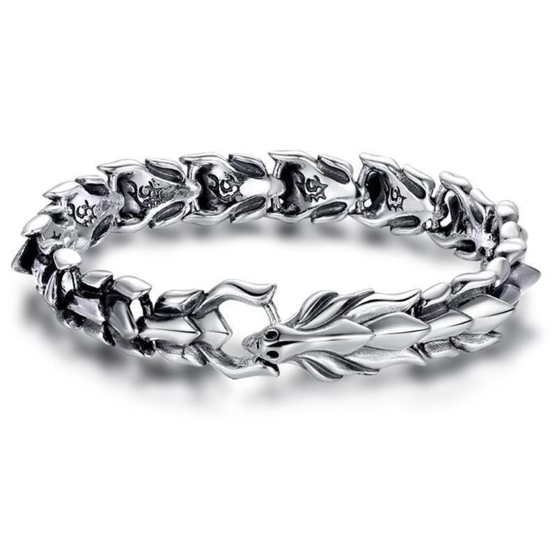 Link, Chain Vintage Men Bracelet Dragon Skeleton Pattern Design Bangle Domineering Business Hand Birthday Christmas Day Jewelry Gifts
Link, Chain Vintage Men Bracelet Dragon Skeleton Pattern Design Bangle Domineering Business Hand Birthday Christmas Day Jewelry Gifts