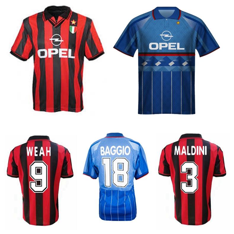 1995 1996 1997 Baggio Weah Boban retro soccer jersey 95 96 97 Maldini Di Canio SAVICEVIC BARESI vintage classic football shirt, Black
1995 1996 1997 Baggio Weah Boban retro soccer jersey 95 96 97 Maldini Di Canio SAVICEVIC BARESI vintage classic football shirt, Black