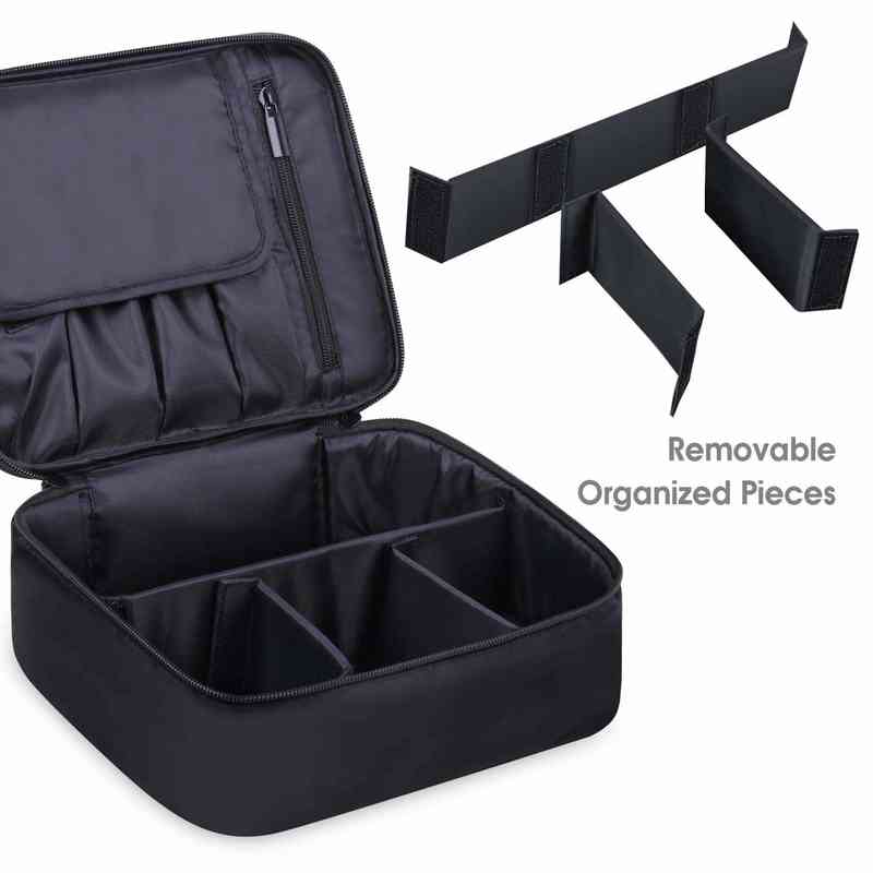 NXY cosmetic bags Brush Holder Makeup Bag Travel Cosmetic Cases Organizer Artist Train 220118