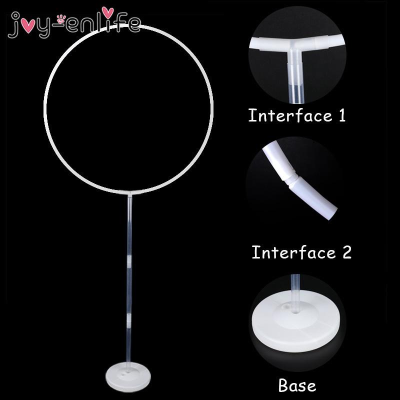 Party Decoration 1set 163x69cm Wide Circle Balloon Column Base And Plastic Poles Arch Wedding Decorations Birthday Event Supplies
