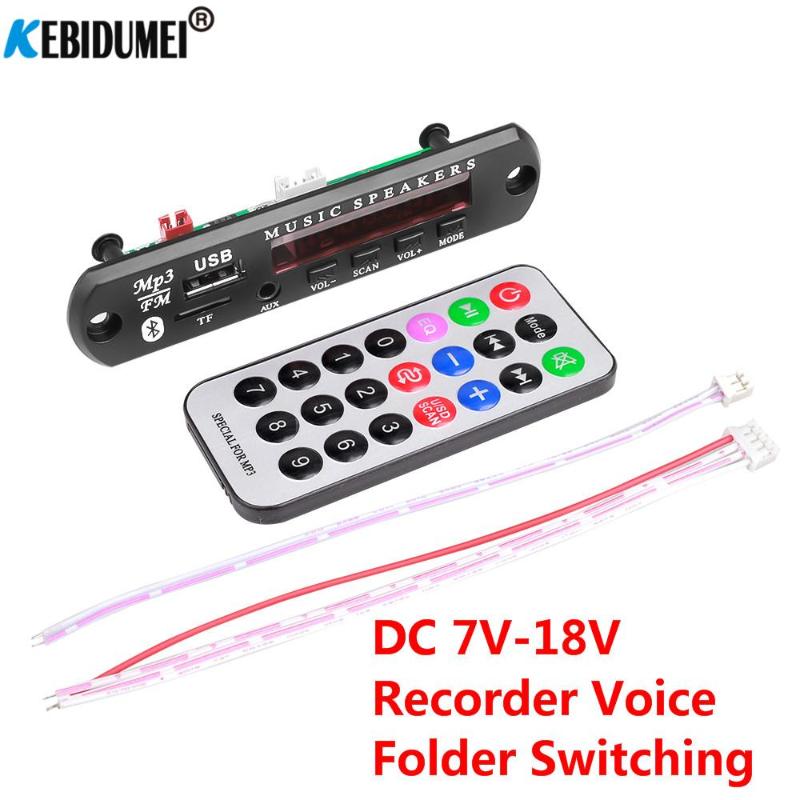 Recording Color Screen MP3 WMA Wireless Bluetooth 5.0 Decoder Board Audio Module USB FM TF Radio AUX Input For Car & MP4 Players
Recording Color Screen MP3 WMA Wireless Bluetooth 5.0 Decoder Board Audio Module USB FM TF Radio AUX Input For Car & MP4 Players