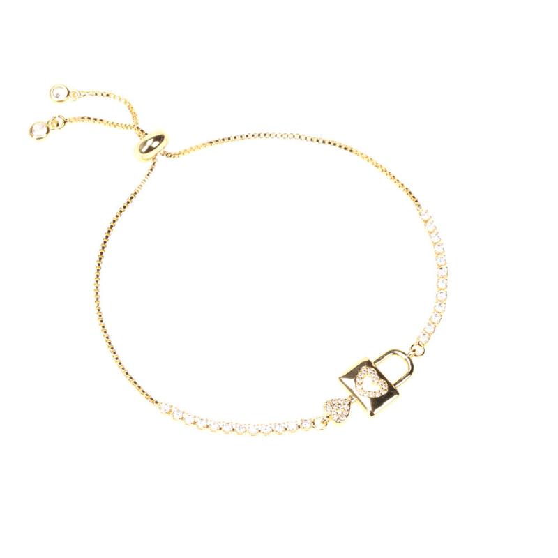 Charm Bracelets Quality Copper Gold Plated Chain Lock & Key Pendant Women Hip Hop Charms CZ Zircon Link Bangle Luxury Jewelry Gift, Golden;silver
Charm Bracelets Quality Copper Gold Plated Chain Lock & Key Pendant Women Hip Hop Charms CZ Zircon Link Bangle Luxury Jewelry Gift, Golden;silver