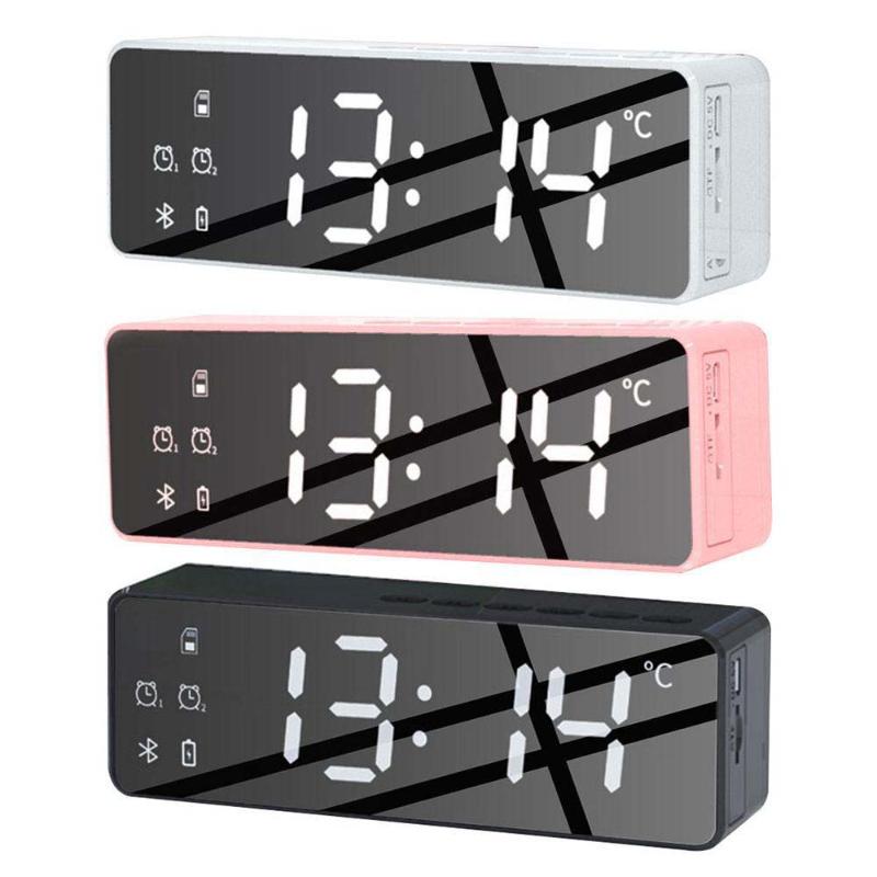 Portable Speakers Alarm Clock Bluetooth 50 Sound Speaker With Mirror Subwoofer Wireless Music Player
Portable Speakers Alarm Clock Bluetooth 50 Sound Speaker With Mirror Subwoofer Wireless Music Player