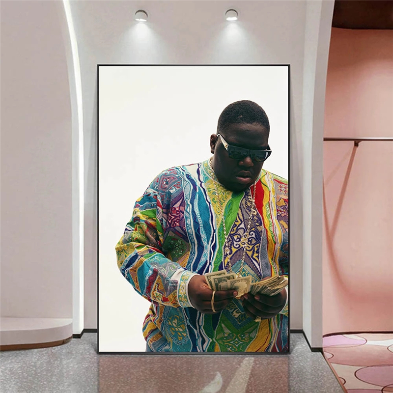 Biggie Smalls Canvas Art Posters and Prints Portriat of Biggie Smalls Canvas Paintings on the Wall Art Modern Picture Home Decor