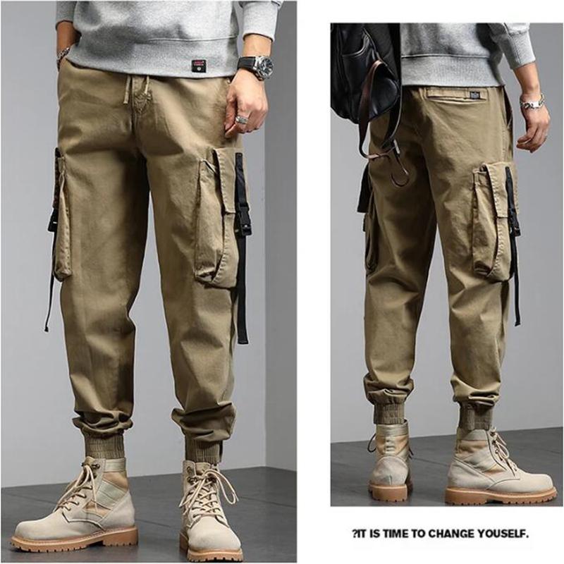 Men's Pants Cotton Cargo Men Ribbons Multi-pocket Trousers Designer Harem Pant Street Punk Hip Hop Casual Joggers Male Sweatpants, Black
Men's Pants Cotton Cargo Men Ribbons Multi-pocket Trousers Designer Harem Pant Street Punk Hip Hop Casual Joggers Male Sweatpants, Black