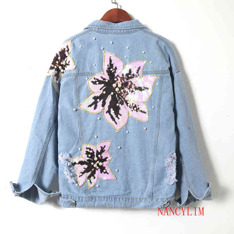 Women' Jackets Harajuk women' jean jacket, spring/autumn collection with petals of heavy jeans sequins, cowgirl coat 3VIC, 1# shoe box
Women' Jackets Harajuk women' jean jacket, spring/autumn collection with petals of heavy jeans sequins, cowgirl coat 3VIC, 1# shoe box