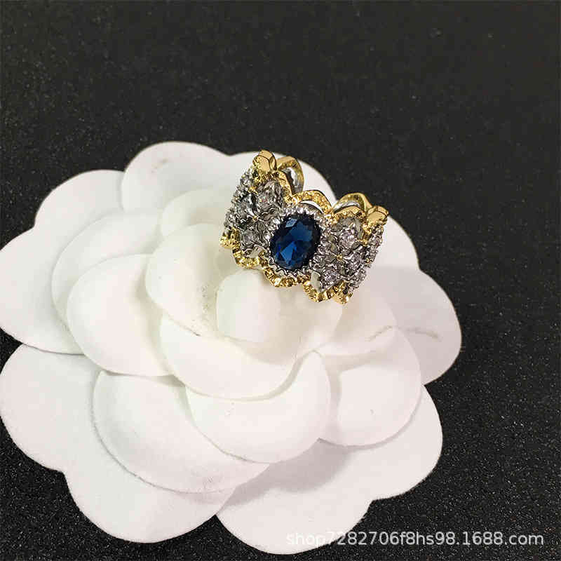 2021 Open Ring, Light and Luxurious Natural Crystal High Sense of Temperament, Minority Women's Finger Ring