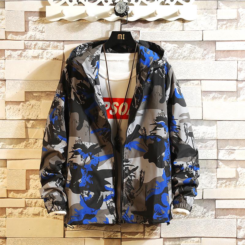 Men Casual Overalls Jacket Hooded Black Fashion Rib Sleeve Clothes Spring Coats College Letter Graffiti Young Men's Jackets