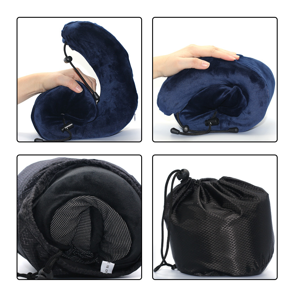 U Shaped Memory Foam Neck Pillows Soft Travel Pillow Neck Cervical Airplan 30*28*14CM Healthcare Bedding