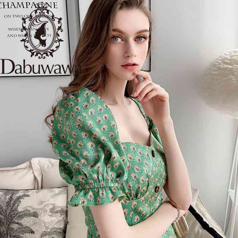 Dabuwawa Vintage Puff Sleeve Button Up Front Fit And Flare Print Dress Women Square Collar A Line Dress Female DT1BDR054 210520, Green
Dabuwawa Vintage Puff Sleeve Button Up Front Fit And Flare Print Dress Women Square Collar A Line Dress Female DT1BDR054 210520, Green