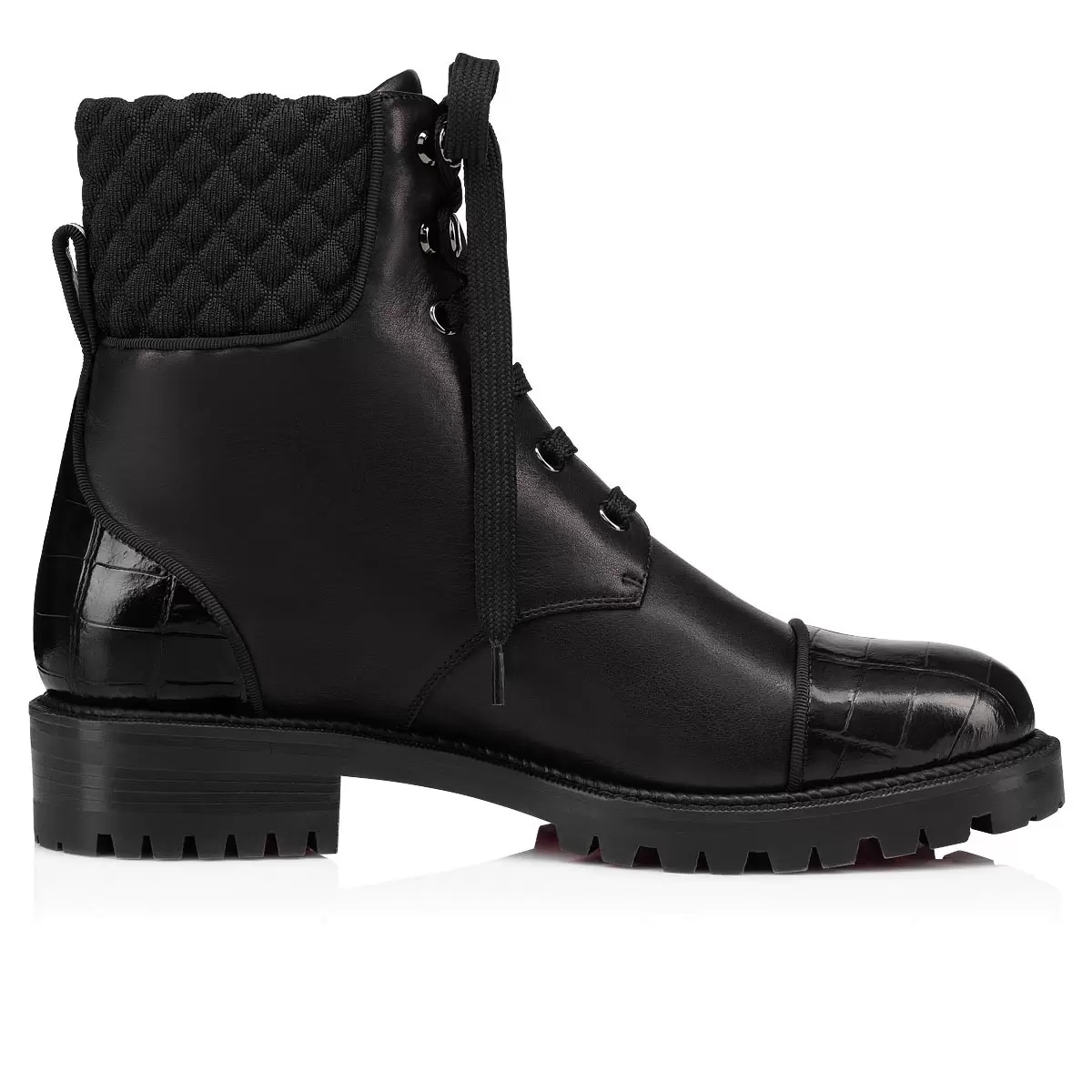 Women's ANKLE BOOT Red bottom low heel shoes Mayr Mixed Leather Reds Sole Combat Booties Black genuine leathers lace-up casual boots
Women's ANKLE BOOT Red bottom low heel shoes Mayr Mixed Leather Reds Sole Combat Booties Black genuine leathers lace-up casual boots