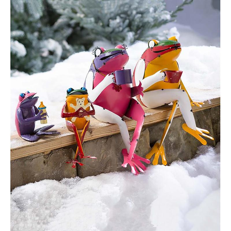 Garden Decorations Recycled Metal Coffee Frog Statue Ornament Sculpture Dwe74 Sculptures Family Creative Decoration Indoor Outdoor4240741
