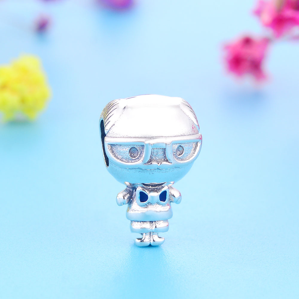 Fit Original Brand Charm Bracelet 925 Sterling Silver Grandpa Grandma Glasses Orange Enamel Handbag Bow Beads For Making Berloque