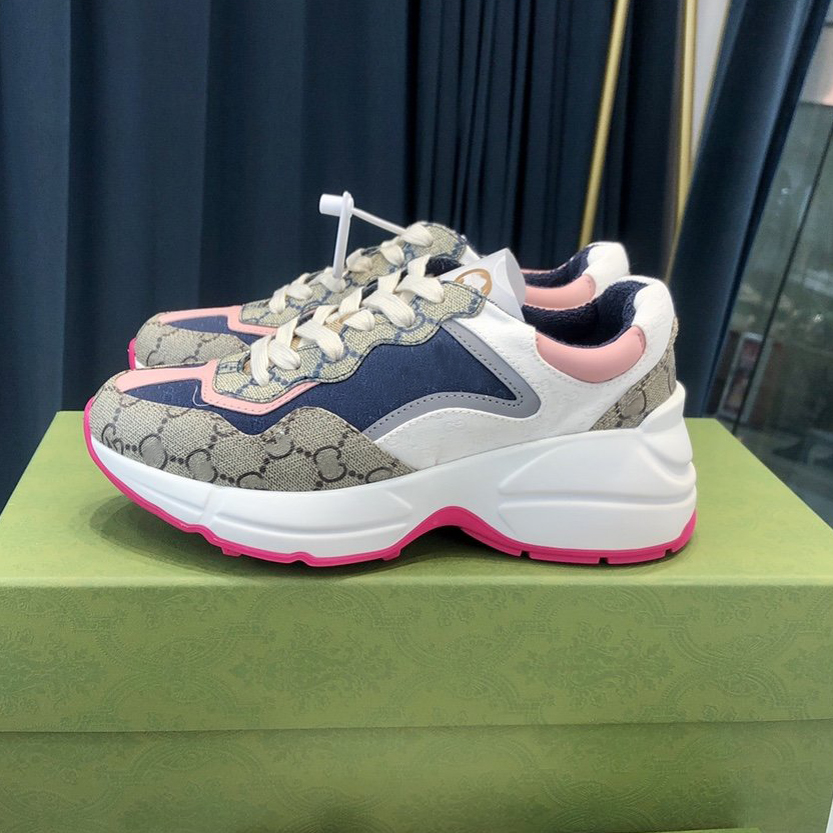 Top Quality Rhyton Designers Shoes Luxury Multicolor Trainers Women Men Sneakers Vintage Chaussures Ladies Casual Shoe With Box Size 35-46, Black
Top Quality Rhyton Designers Shoes Luxury Multicolor Trainers Women Men Sneakers Vintage Chaussures Ladies Casual Shoe With Box Size 35-46, Black
