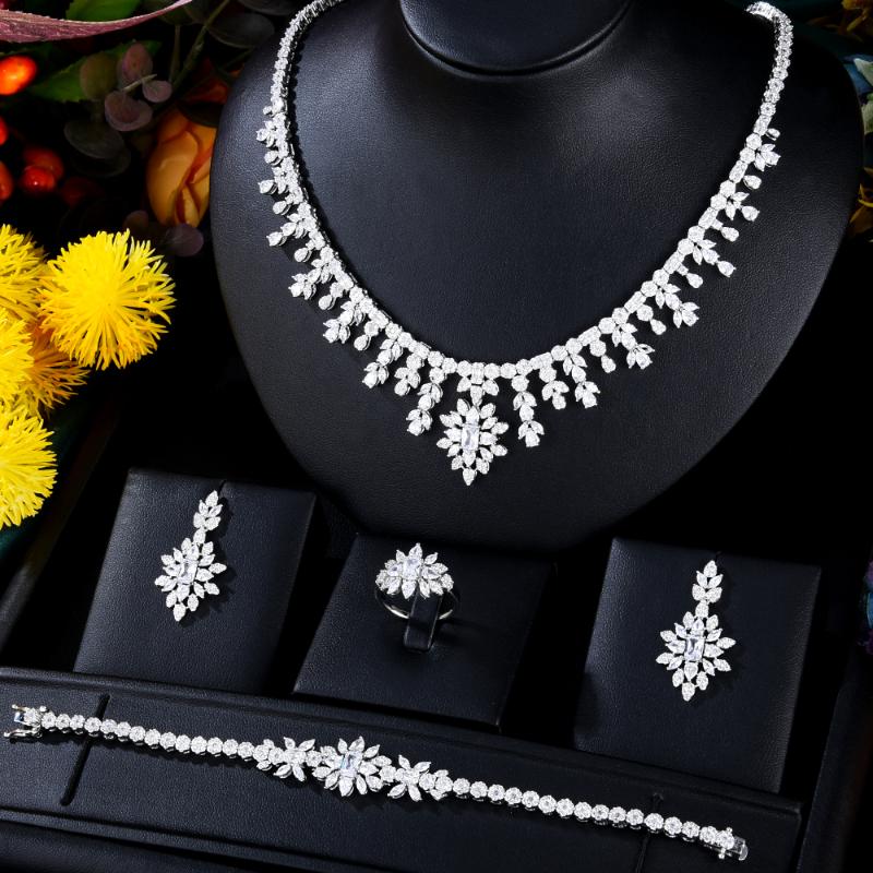 Earrings & Necklace Blachette Noble Fashion Luxury Zirconia Snowflake Pendant Bracelet Earring Ring 4PCS Women's Wedding Party Jewelry Set, As pic
Earrings & Necklace Blachette Noble Fashion Luxury Zirconia Snowflake Pendant Bracelet Earring Ring 4PCS Women's Wedding Party Jewelry Set, As pic
