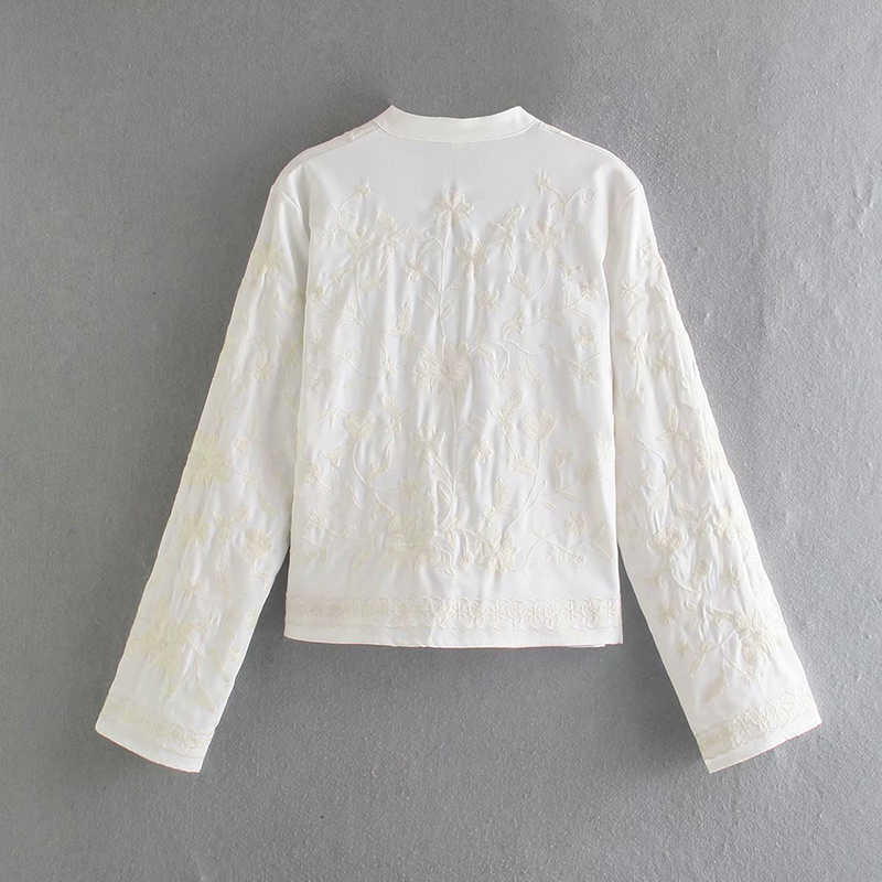 Vintage Women Soft Cotton Embroidery White Shirts Summer Fashion Ladies Elegant Loose Shirt Chic Girls Tops Sweet 210527