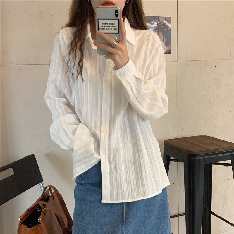 S-XL oversize Blouses spring Tops femme Casual Women shirt long sleeve Cotton Girls Blouse Plus Size Blusas autumn 210417Z