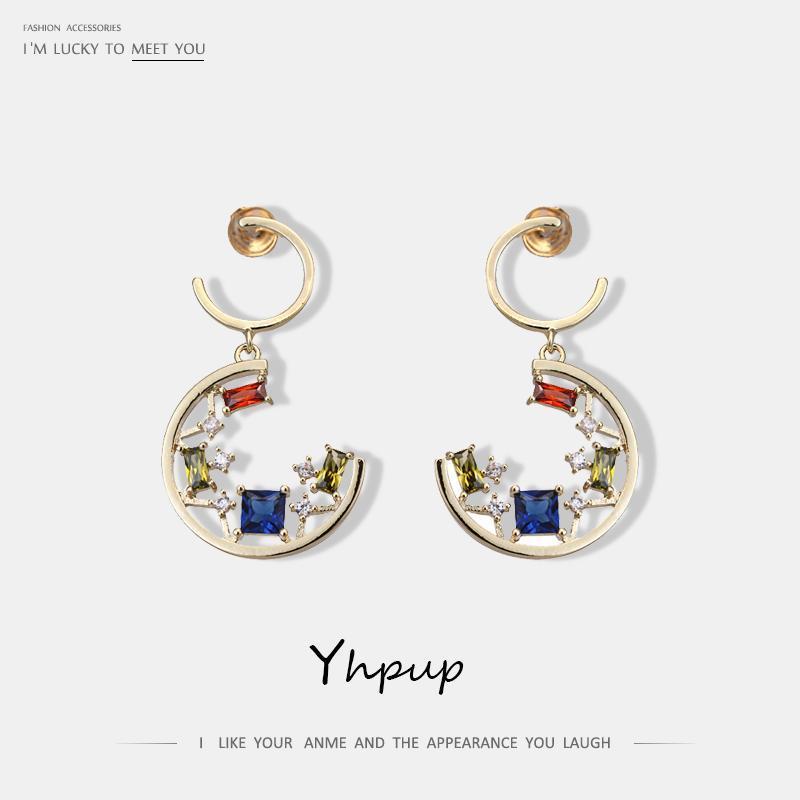 Yhpup Sweet Romantic Moon Cubic Zirconia Dangle Earrings Copper Colorful Luxury Charm For Female Party Jewelry Gift & Chandelier, Silver
Yhpup Sweet Romantic Moon Cubic Zirconia Dangle Earrings Copper Colorful Luxury Charm For Female Party Jewelry Gift & Chandelier, Silver